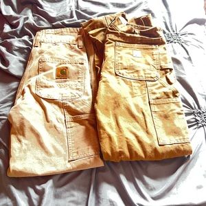 Two pair carhartt pants